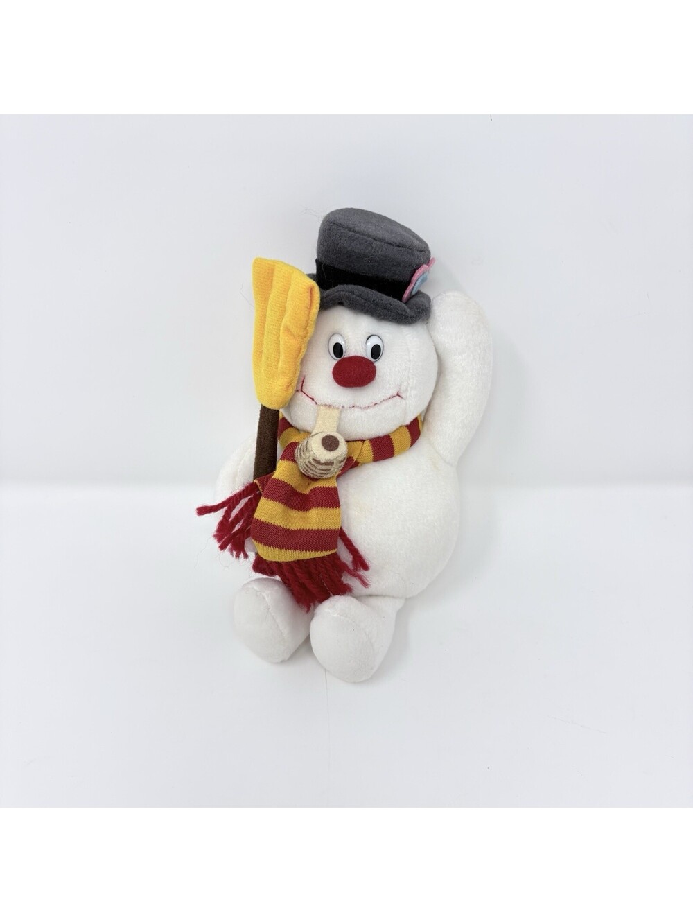 Stuffins Frosty the Snowman Plush With Hat Pipe Broom Scarf 9” Vintage